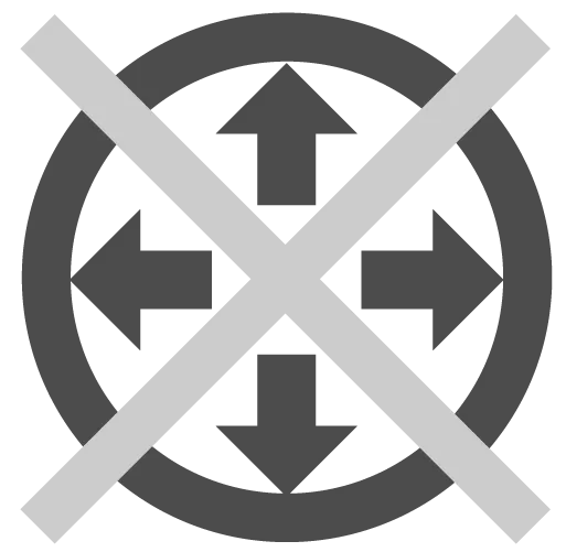 拡大・変更が困難であることを示すグラフのアイコン