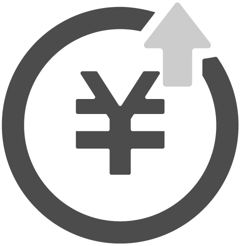 初期費用が高いことを示すコストアイコン