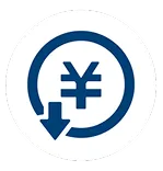 濾過の初期コスト低減を示すアイコン